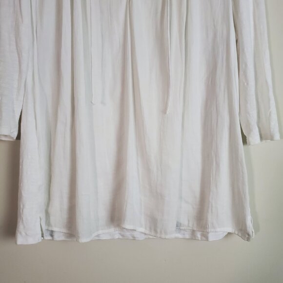 Anthropologie Dolan Top Small White Casual Popover Coastal Capsule Wardrobe - Picture 3 of 11